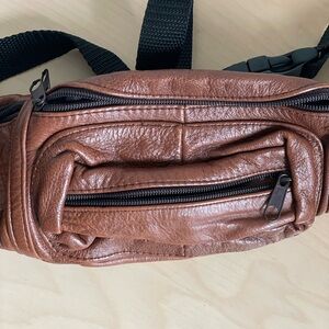 Brown Leather Men's Waist Bag